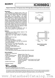 ICX098BQ datasheet pdf SONY