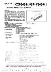 CXP86549 datasheet pdf SONY