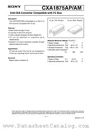 CXA1875AP/AM datasheet pdf SONY