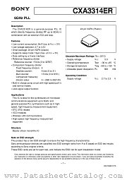 CXA3314ER datasheet pdf SONY