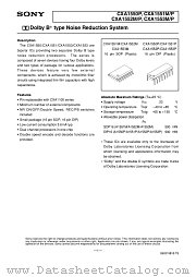 CXA1552M/P datasheet pdf SONY