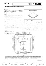 CXB1454R datasheet pdf SONY