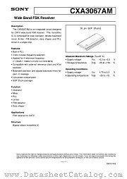 CXA3067AM datasheet pdf SONY