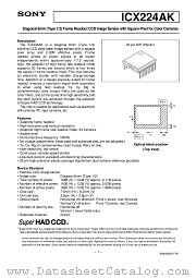 ICX224AK datasheet pdf SONY