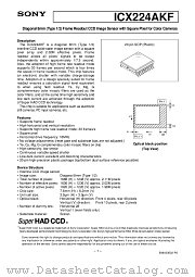 ICX224AKF datasheet pdf SONY