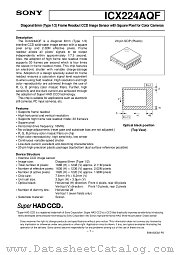 ICX224AQF datasheet pdf SONY