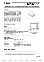 ICX284AK datasheet pdf SONY