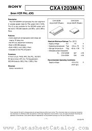 CXA1203M/N datasheet pdf SONY