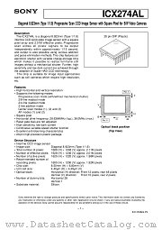 ICX274AL datasheet pdf SONY