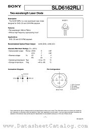 SLD6162RLI datasheet pdf SONY