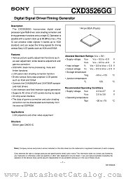 CXD3526GG datasheet pdf SONY