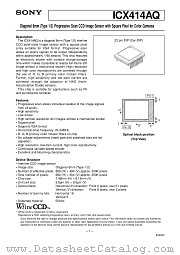 ICX414AQ datasheet pdf SONY