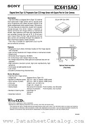 ICX415AQ datasheet pdf SONY