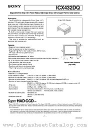 ICX432DQ datasheet pdf SONY