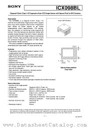 ICX098BL datasheet pdf SONY