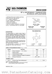 MSC81035M datasheet pdf ST Microelectronics