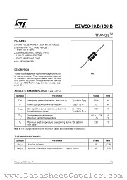 BZW50-33B datasheet pdf ST Microelectronics