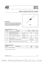 BAT47 datasheet pdf ST Microelectronics