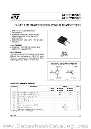 MJD32B datasheet pdf ST Microelectronics