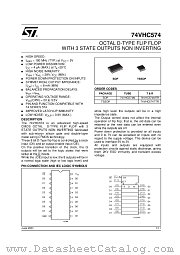 74VHC574MTR datasheet pdf ST Microelectronics