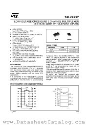 74LVX257TTR datasheet pdf ST Microelectronics