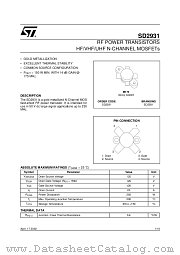 SD2931 datasheet pdf ST Microelectronics