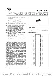 74VCX162373TTR datasheet pdf ST Microelectronics