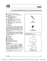 TS822AIZ datasheet pdf ST Microelectronics