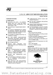 ST5481 datasheet pdf ST Microelectronics