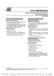 ST19RFRDCS910 datasheet pdf ST Microelectronics