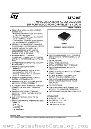 STA016T datasheet pdf ST Microelectronics