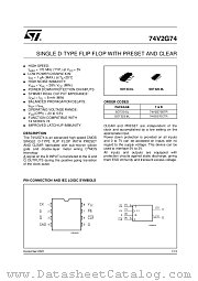 74V2G74CTR datasheet pdf ST Microelectronics