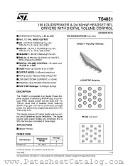 TS4851IJT datasheet pdf ST Microelectronics