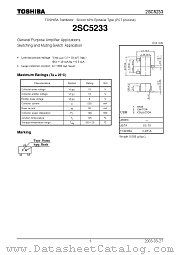 2SC5233 datasheet pdf TOSHIBA