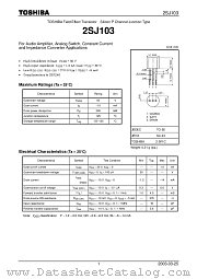 2SJ103 datasheet pdf TOSHIBA