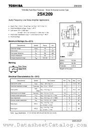 2SK209 datasheet pdf TOSHIBA