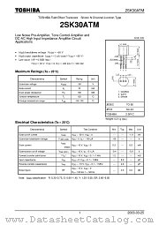 2SK30ATM datasheet pdf TOSHIBA