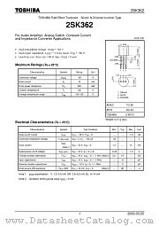 2SK362 datasheet pdf TOSHIBA