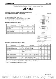 2SK363 datasheet pdf TOSHIBA