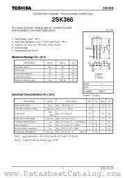 2SK366 datasheet pdf TOSHIBA