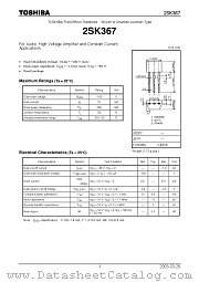 2SK367 datasheet pdf TOSHIBA