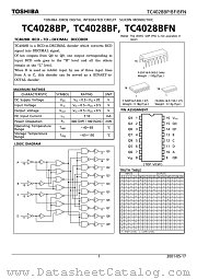 TC4028BFN datasheet pdf TOSHIBA