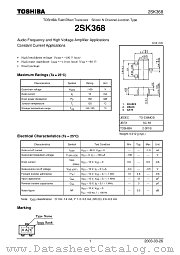 2SK368 datasheet pdf TOSHIBA