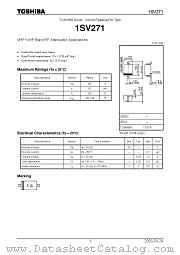 1SV271 datasheet pdf TOSHIBA