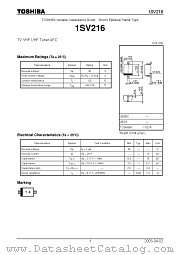 1SV216 datasheet pdf TOSHIBA