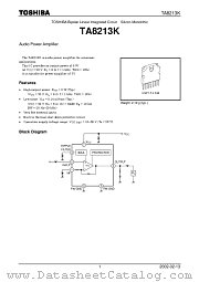 TA8213K datasheet pdf TOSHIBA