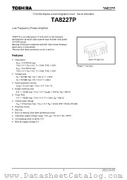 TA8227P datasheet pdf TOSHIBA