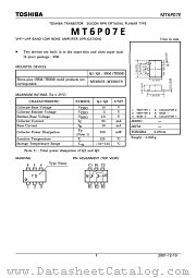 MT6P07E datasheet pdf TOSHIBA