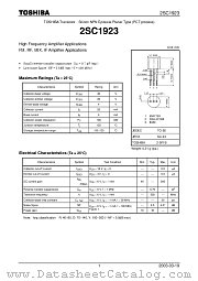 2SC1923 datasheet pdf TOSHIBA