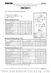 2SC3011 datasheet pdf TOSHIBA